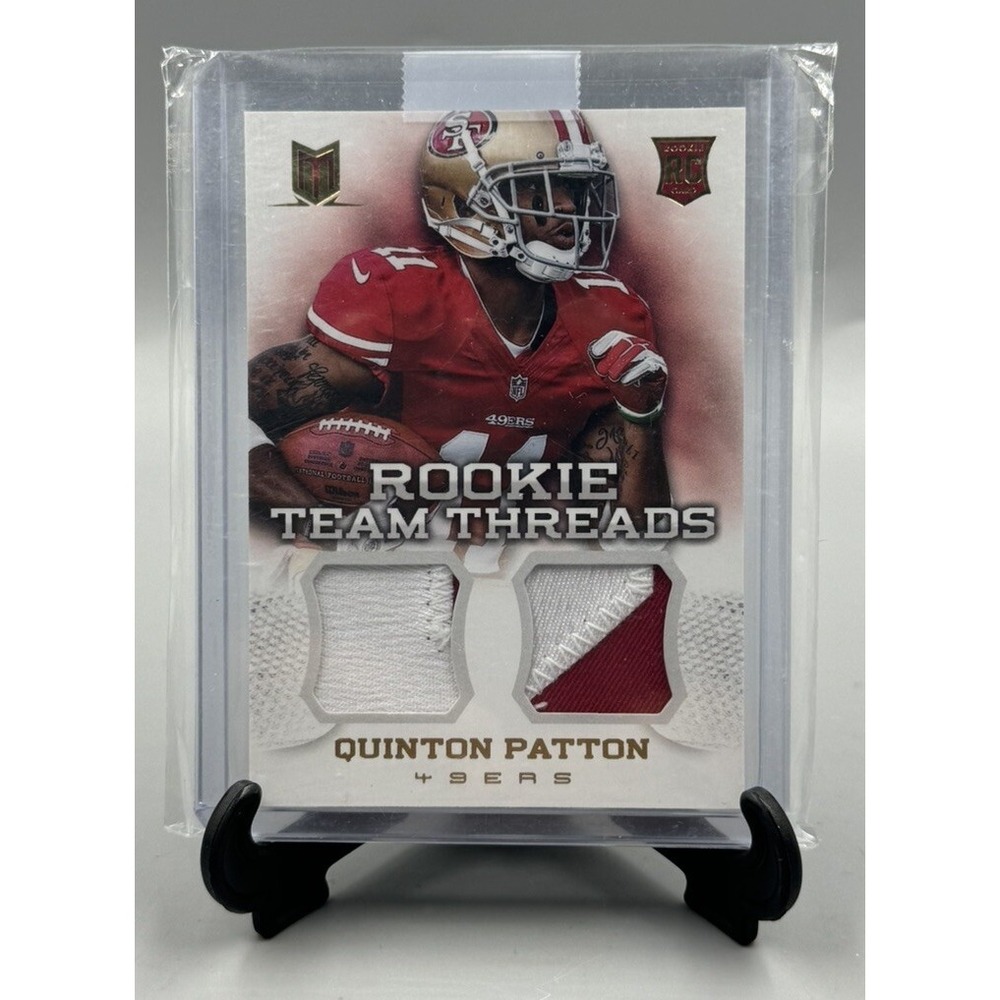 2013 Panini Momentum Team Threads Dual Patch Quinton Patton Rookie Patch 03/49